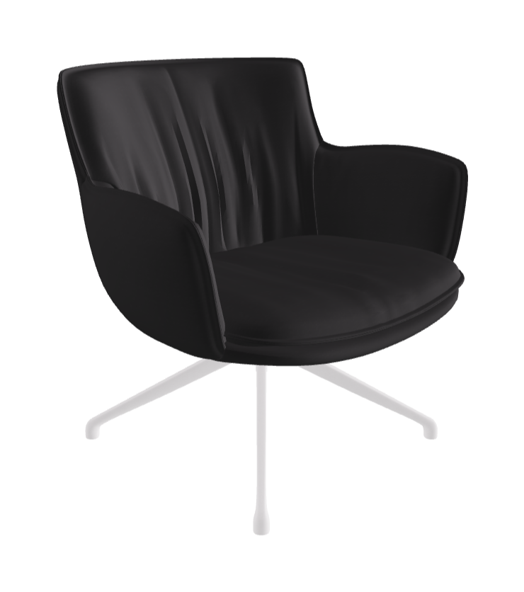 Rhonda Lounge Armchair Low_Pearl Embossed_Glove Soft Leather_Hornet