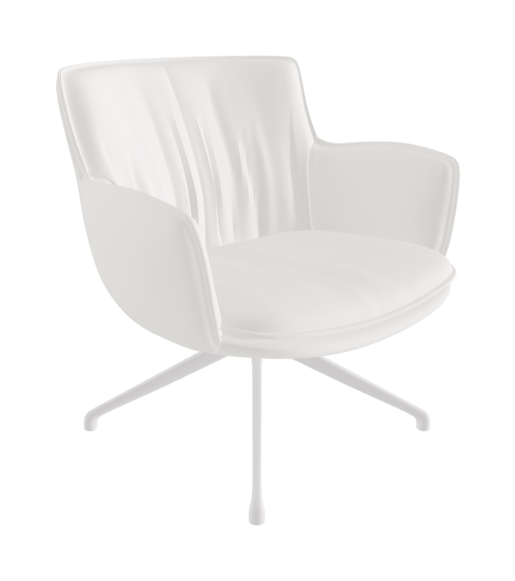 Rhonda Lounge Armchair Low_Pearl Embossed_Soft Leather_Palladio
