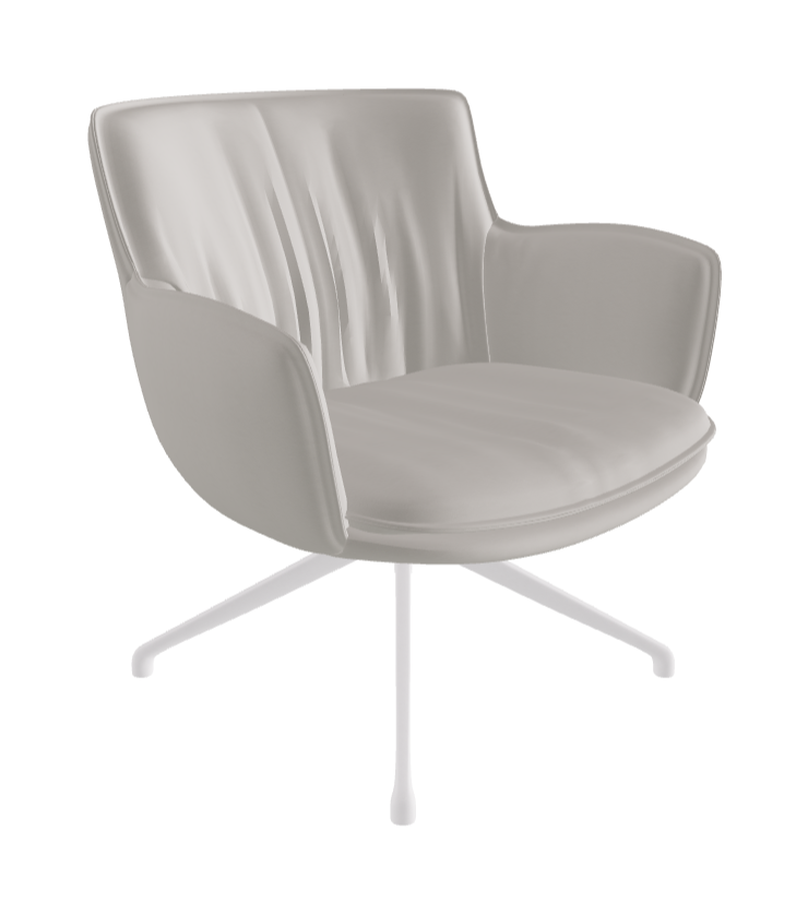 Rhonda Lounge Armchair Low_Pearl Embossed_Soft Leather_Dakota