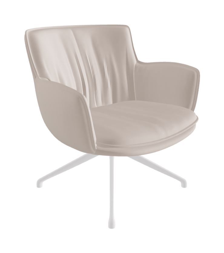 Rhonda Lounge Armchair Low_Pearl Embossed_Soft Leather_Nymph