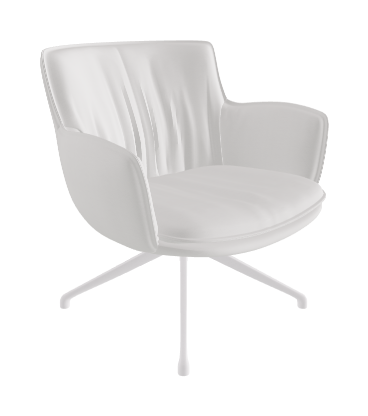 Rhonda Lounge Armchair Low_Pearl Embossed_Soft Leather_Canova