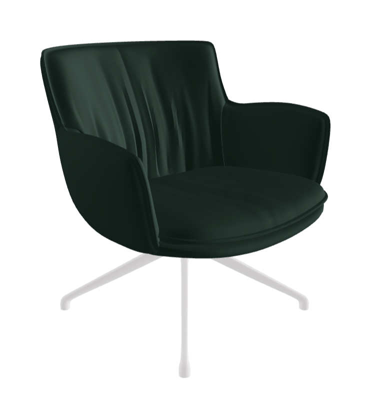 Rhonda Lounge Armchair Low_Pearl Embossed_Soft Leather_Sherwood