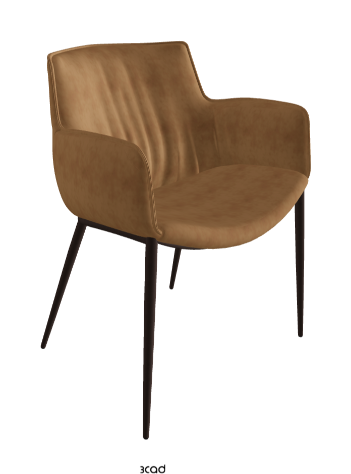 Rhonda Dining Armchair_Bronze Embossed_Micro Nubuk_Almond
