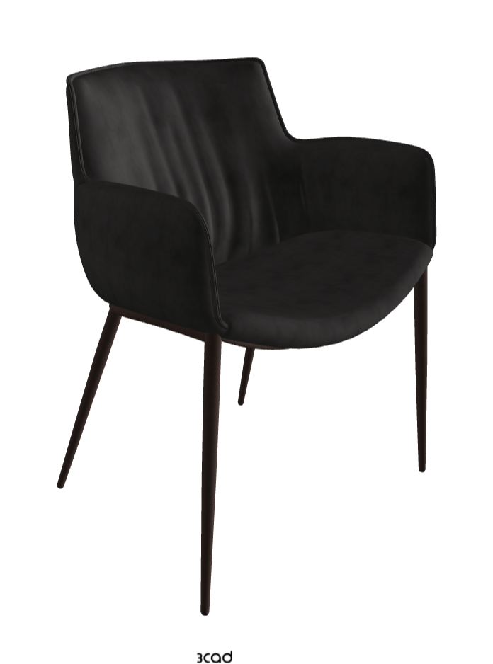 Rhonda Dining Armchair_Bronze Embossed_Micro Nubuk_Charcoal