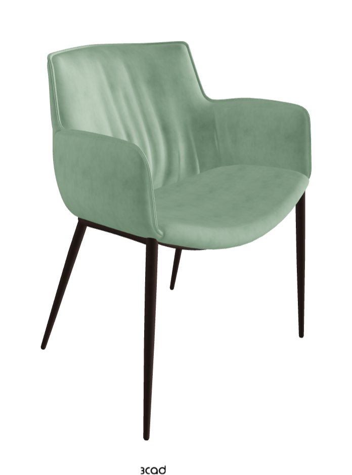 Rhonda Dining Armchair_Bronze Embossed_Micro Nubuk_Mint