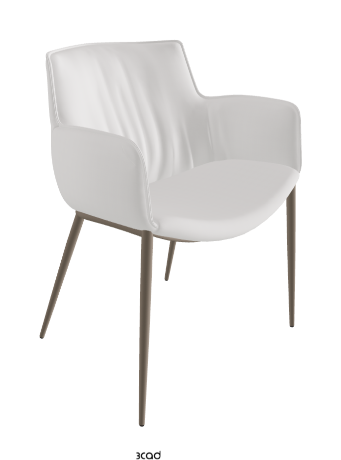 Rhonda Dining Armchair_Titanium Embossed_Soft Leather_Canova
