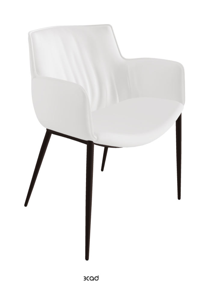 Rhonda Dining Armchair_Bronze Embossed_Synthetic Leather_Bianco