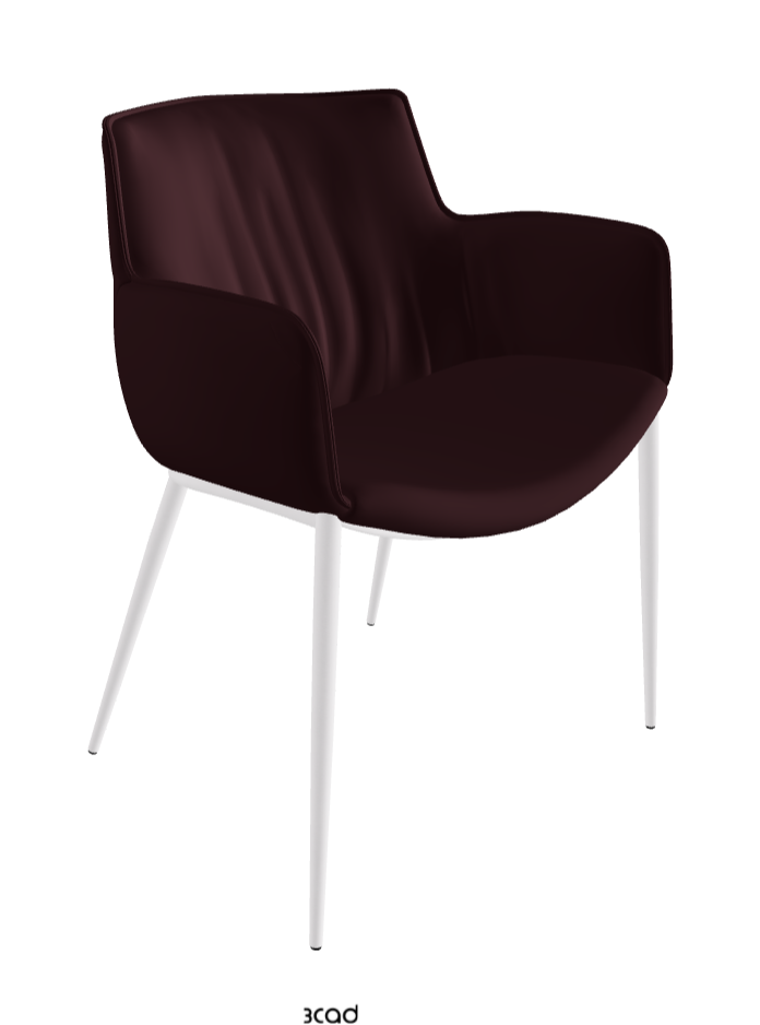 Rhonda Dining Armchair_Pearl Embossed_Synthetic Leather_Bordeaux