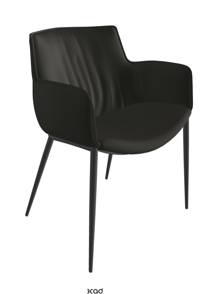 Rhonda Dining Armchair_Graphite Embossed_Synthetic Leather_London