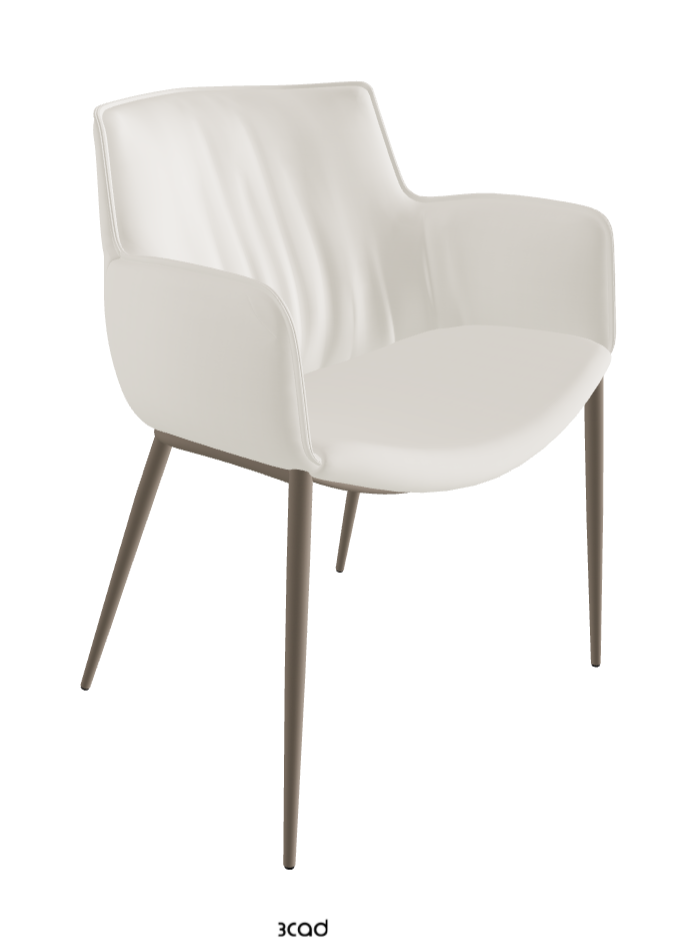 Rhonda Dining Armchair_Titanium Embossed_Synthetic Leather_Lino