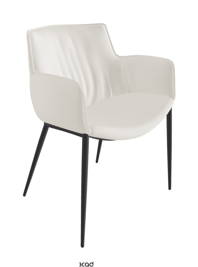 Rhonda Dining Armchair_Graphite Embossed_Synthetic Leather_Lino