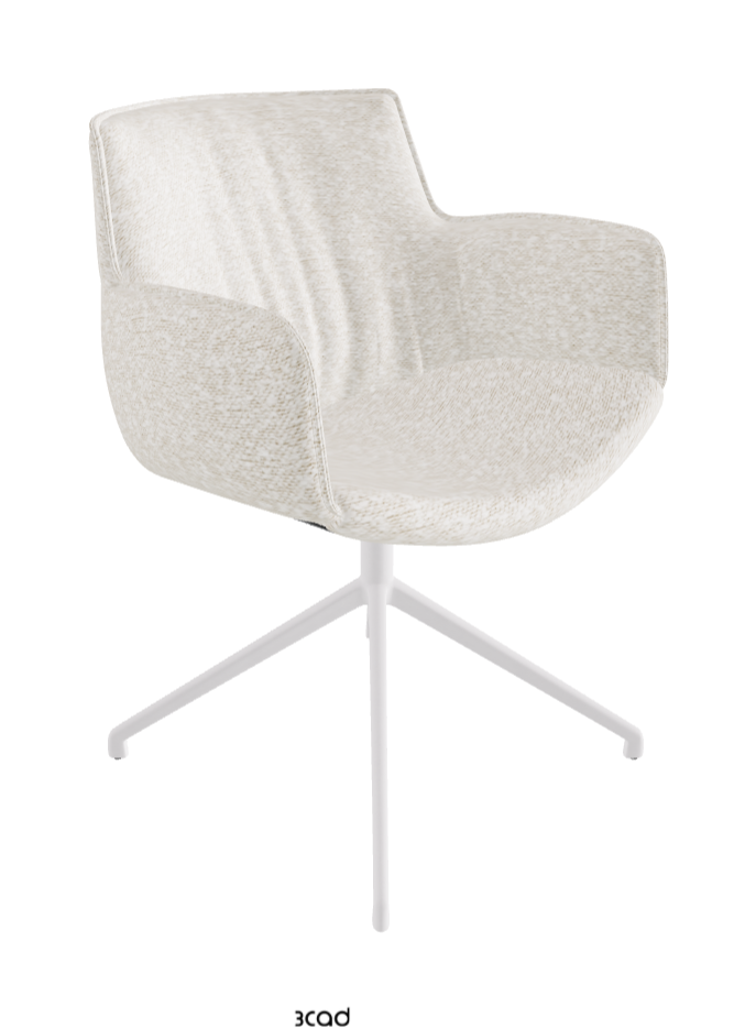 Cattelan Italia Rhonda Turn Swivel Dining Armchair – Fabric