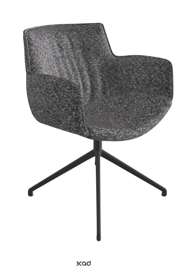 Cattelan Italia Rhonda Turn Swivel Dining Armchair – Fabric