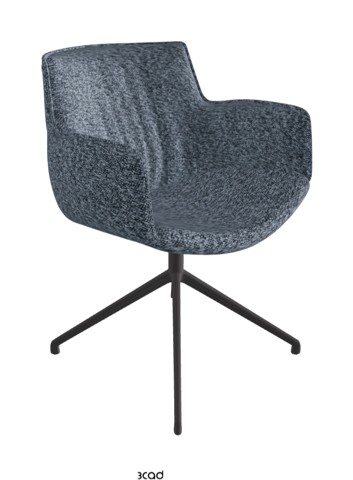 Cattelan Italia Rhonda Turn Swivel Dining Armchair – Fabric