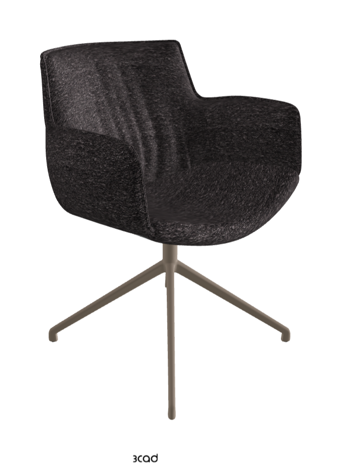 Cattelan Italia Rhonda Turn Swivel Dining Armchair – Fabric
