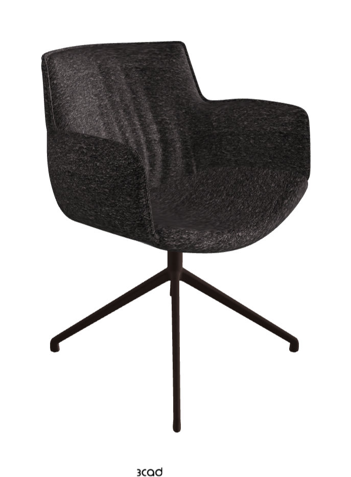 Cattelan Italia Rhonda Turn Swivel Dining Armchair – Fabric
