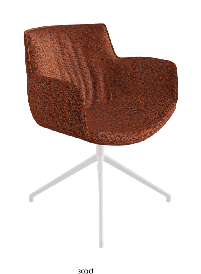 Cattelan Italia Rhonda Turn Swivel Dining Armchair – Fabric