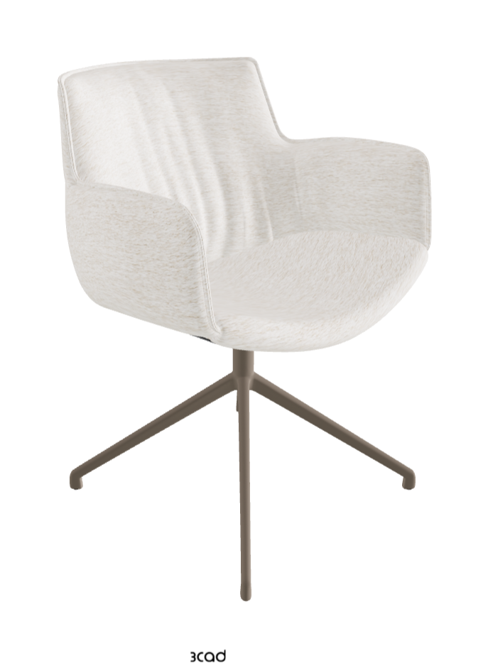 Cattelan Italia Rhonda Turn Swivel Dining Armchair – Fabric