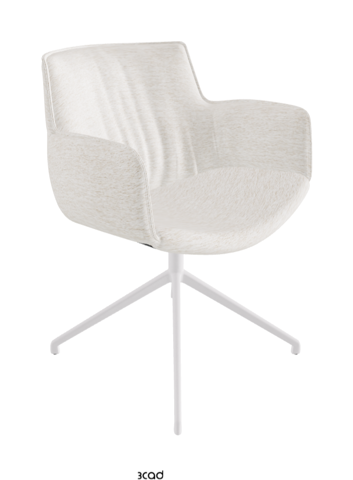 Cattelan Italia Rhonda Turn Swivel Dining Armchair – Fabric