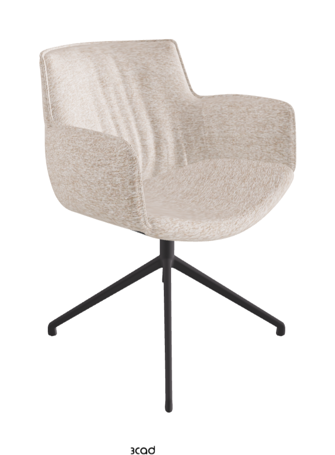 Cattelan Italia Rhonda Turn Swivel Dining Armchair – Fabric