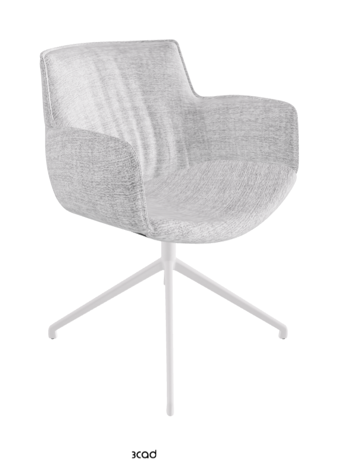 Cattelan Italia Rhonda Turn Swivel Dining Armchair – Fabric
