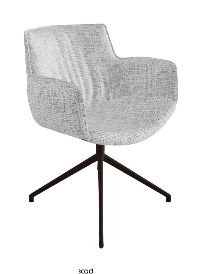 Cattelan Italia Rhonda Turn Swivel Dining Armchair – Fabric