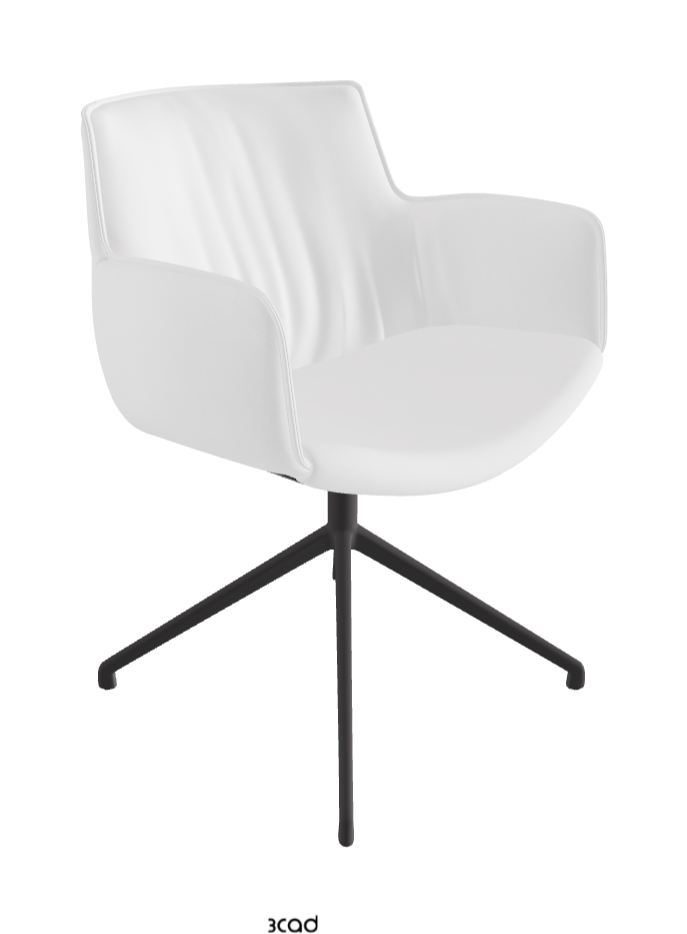 Cattelan Italia Rhonda Turn Swivel Dining Armchair – Fabric