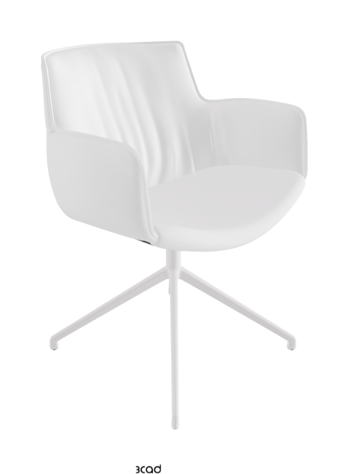 Cattelan Italia Rhonda Turn Swivel Dining Armchair – Fabric
