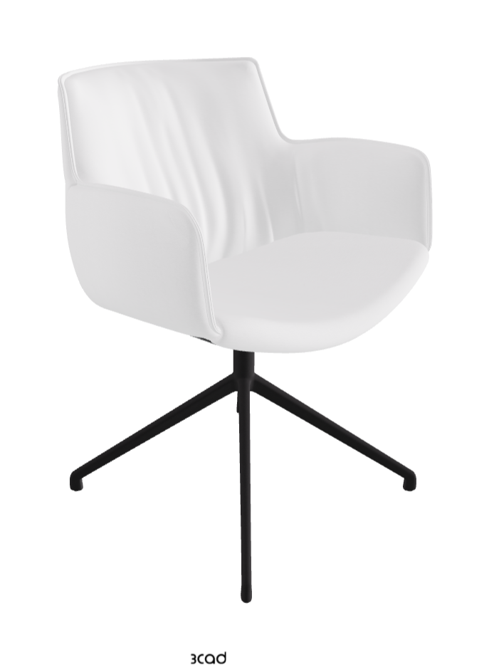 Cattelan Italia Rhonda Turn Swivel Dining Armchair – Fabric