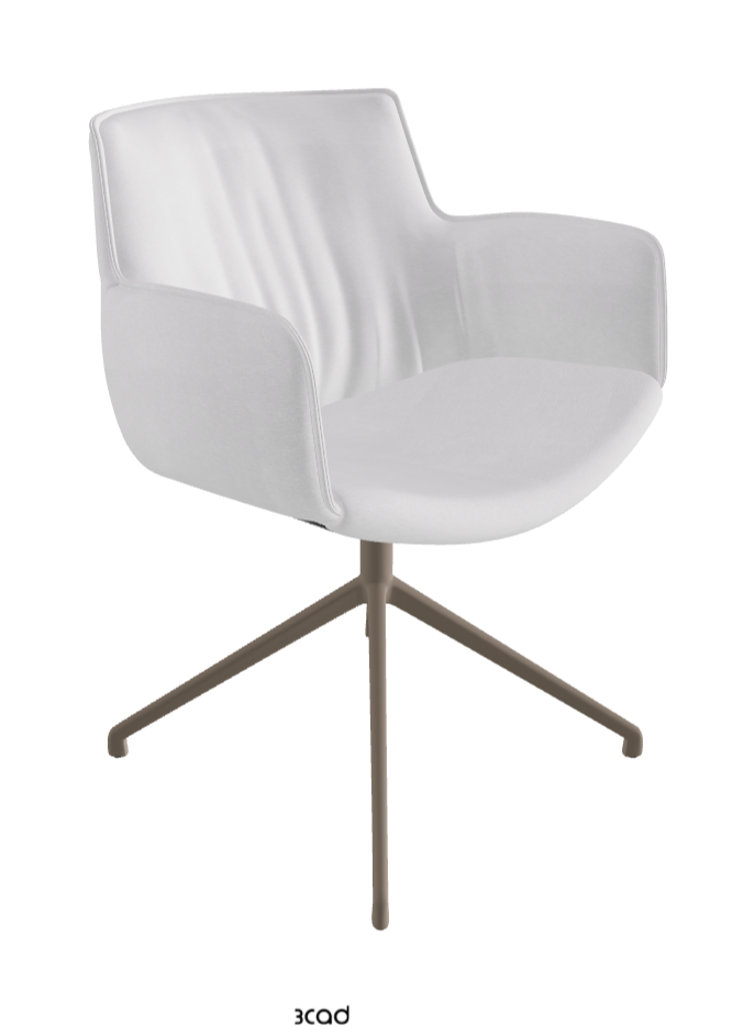 Cattelan Italia Rhonda Turn Swivel Dining Armchair – Fabric