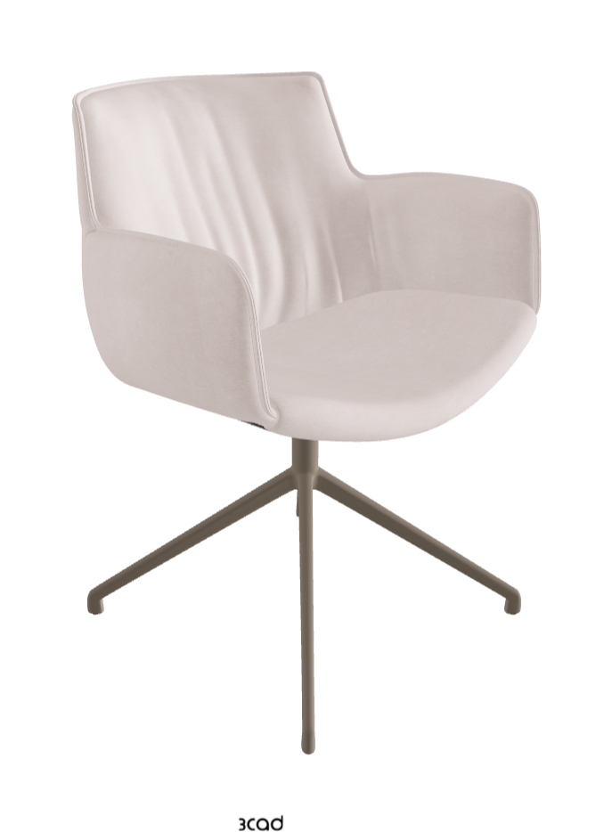 Cattelan Italia Rhonda Turn Swivel Dining Armchair – Fabric