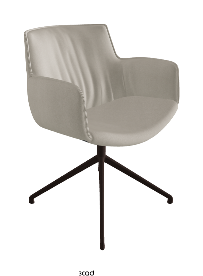 Cattelan Italia Rhonda Turn Swivel Dining Armchair – Fabric