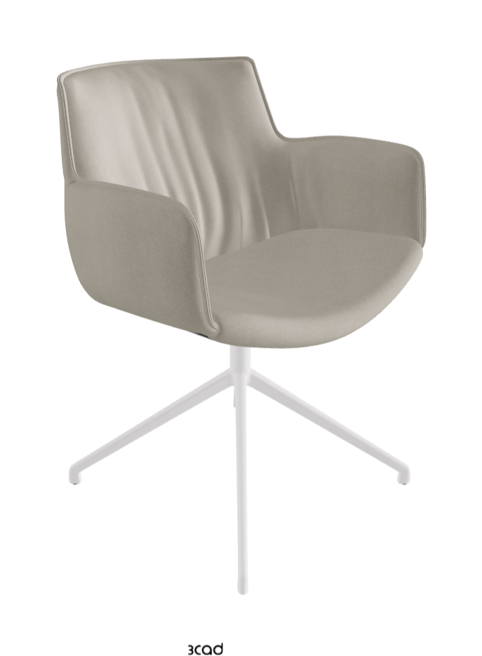 Cattelan Italia Rhonda Turn Swivel Dining Armchair – Fabric