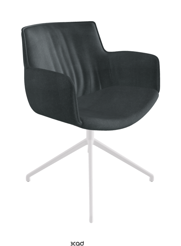 Cattelan Italia Rhonda Turn Swivel Dining Armchair – Fabric