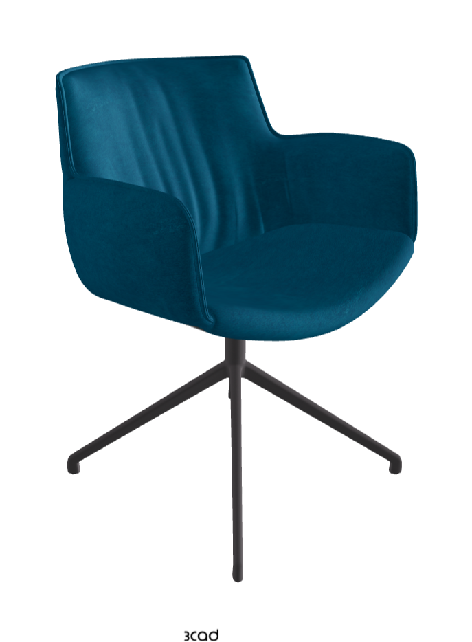 Cattelan Italia Rhonda Turn Swivel Dining Armchair – Fabric