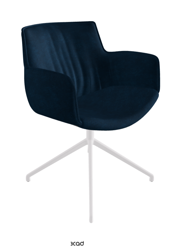 Cattelan Italia Rhonda Turn Swivel Dining Armchair – Fabric