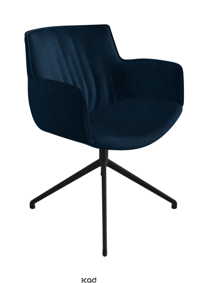 Cattelan Italia Rhonda Turn Swivel Dining Armchair – Fabric