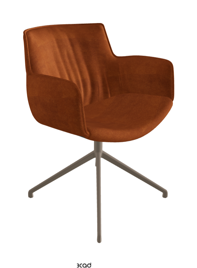 Cattelan Italia Rhonda Turn Swivel Dining Armchair – Fabric