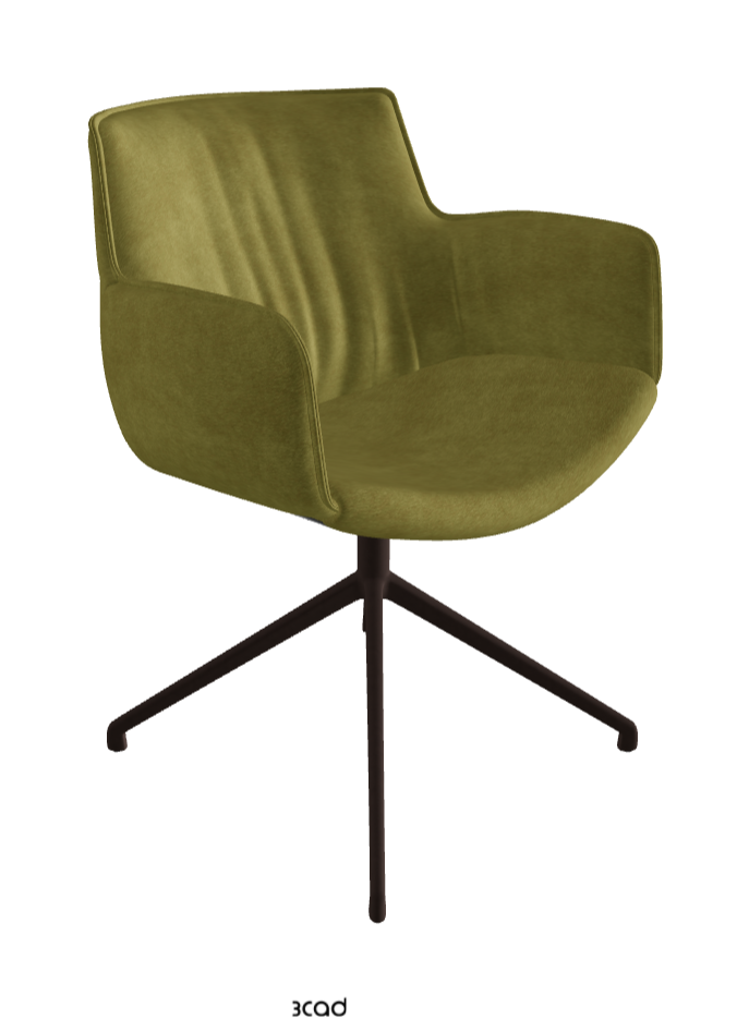 Cattelan Italia Rhonda Turn Swivel Dining Armchair – Fabric