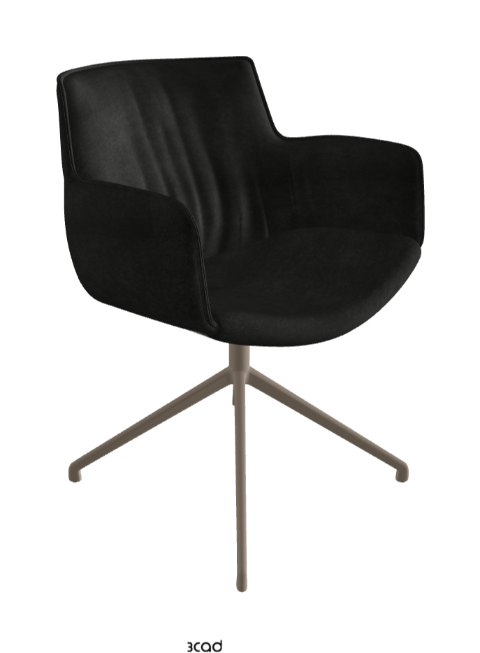 Cattelan Italia Rhonda Turn Swivel Dining Armchair – Fabric
