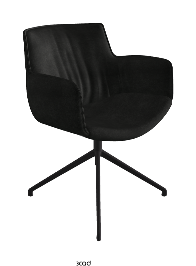 Cattelan Italia Rhonda Turn Swivel Dining Armchair – Fabric