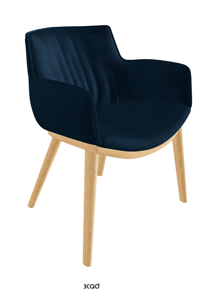 Rhonda Wood Dining Armchair_Natural Ashwood_Fabric_B929