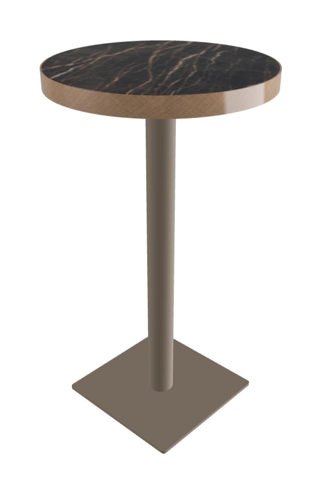 Diameter 60 x Height 105 cm_Glossy Portoro_Titanium Embossed_Brushed Bronze