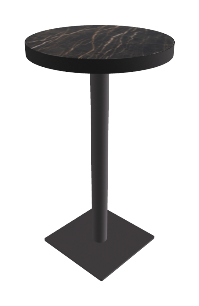Diameter 60 x Height 105 cm_Glossy Portoro_Graphite Embossed_Black Embossed
