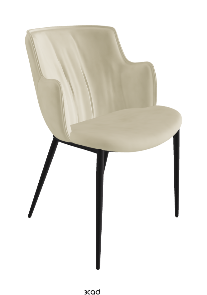 Rihanna ML Dining Armchair_Black Embossed_Micro Nubuk_Beige