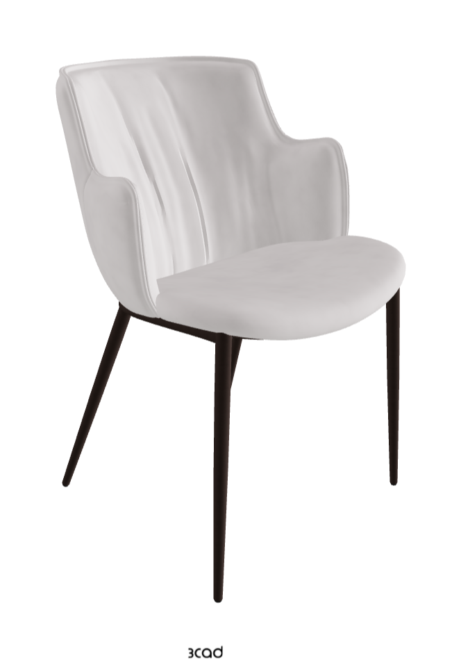 Rihanna ML Dining Armchair_Bronze Embossed_Micro Nubuk_White