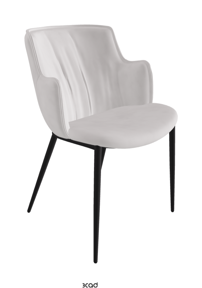 Rihanna ML Dining Armchair_Black Embossed_Micro Nubuk_White