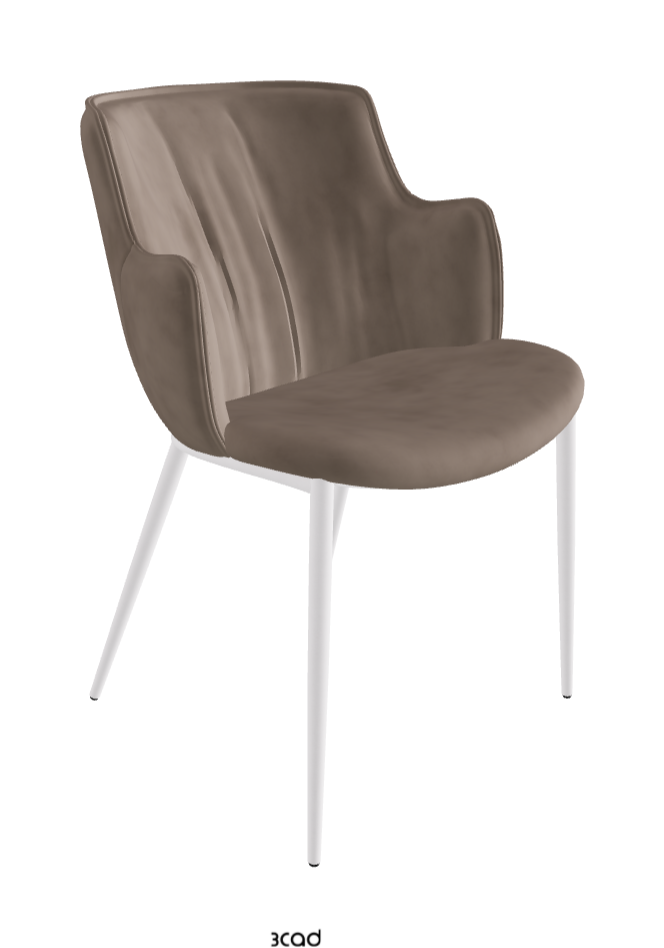 Rihanna ML Dining Armchair_Pearl Embossed_Micro Nubuk_Cognac