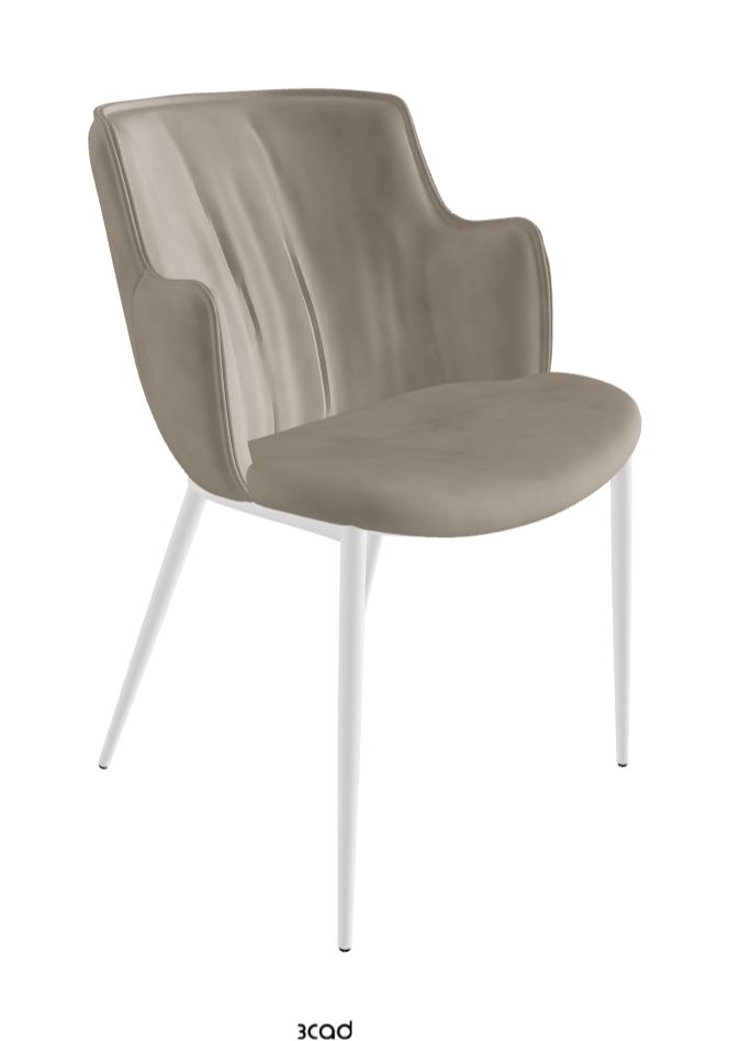 Rihanna ML Dining Armchair_Pearl Embossed_Micro Nubuk_Shadow