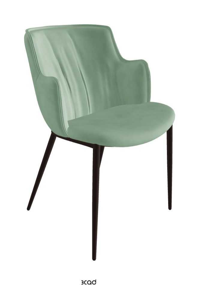 Rihanna ML Dining Armchair_Bronze Embossed_Micro Nubuk_Mint